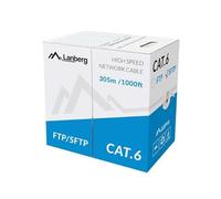 Bobina cat.6 lanberg ftp 305m solid cu cpr + fluke passed gris