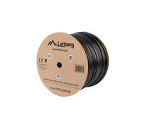 BOBINA CAT.6 LANBERG OUTDOOR UTP RJ45 SOLIDO COBRE FLUKE TESTED AWG24 305M NEGRO