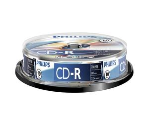 Bobina CD Philips CR7D5NB10/00 700 MB Grabación Pack Resistente