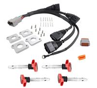 Bobina coche Compatible Con A4 B5 1.8T 1997-2001 1.8T A 2.0T FSI R8 Kit De Arnés De Conversión De Bobina De Encendido Kit CoilPacks(Silver kit)
