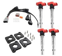 Bobina coche Compatible Con VW Para Passat B5 Para Golf Para J&etta 1,8 T A 2,0 T FSI R8 Kit De Encendido Bobina ICM En Paquetes De Enchufe Arnés De Conversión(Black)