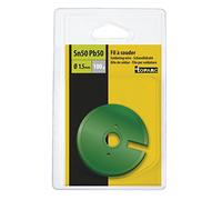 Bobina con alambre de soldadura, 50% estaño, diámetro 1,5 mm, 100 g