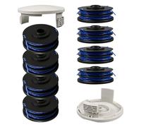 Bobina de alambre de repuesto para desbrozadora Ryobi 5132002670 RAC123, compatible con RLT4027, RLT4125, RLT5027, RLT6030, RLT5127, RLT6130 (8 bobinas + 2 cubiertas)
