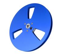 Bobina de aleación de aluminio de 7 pulgadas para cinta de 1/4 de pulgada - Azul, con 3 agujeros