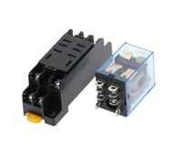 Bobina de alimentación DPDT LY2NJ HH62P HHC68A-2Z de 12 V, 24 V, 36 V, 110 V, 220 V, 380 V CC/CA, 10 A, 8 pines, con base de zócalo(AC 110V)