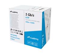 Cable de Red Lanberg LCU6-10CC-0100-S 100m Cat6 U/UTP Gris
