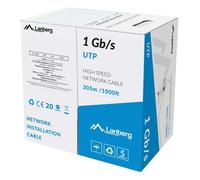 Bobina De Cable Lanberg Rj45 Cat6 Utp Awg23 305m Gris Lcu6-10cc-0305-S