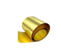 Bobina de chapa de latón Lámina metálica de latón H62/Tira latón/Longitud 1 metro, Grosor 0,01/0,02/0,03/0,04/0,05/0,06/-0,2 mm (Ancho) 10-400 (Largo) m(0.1x25x1000mm)