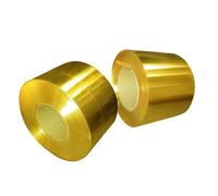 Bobina de chapa de latón Tira de latón, lámina, revestimiento, corte por láser, espesor 0,01-0,6 mm, ancho 10-400, largo 1000(0.02mm,35x1000mm 1pcs)
