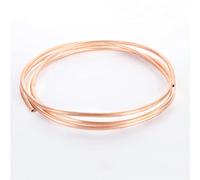 Bobina de cobre, 1 pieza 3.3 ft T2 accesorios de tuberías de bobina roja, 2/3/4/5/6/8/10/12/14/0.630 in tubo de aire acondicionado refrigeración suave DIY(Red,OD 2 x T 0.5)