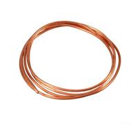 Bobina de cobre para uso de aire acondicionado y refrigeración, 4 mm OD x 0,5 mm de grosor x 2 m de longitud, tubo de cobre de pared fina de color bronce con excelente plasticidad