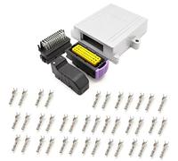 Bobina De Encendido Automotriz Compatible Con ECU Conector Enchufe Bobina Encendido Sensor Refuerzo Motor Piezas Coche Encendido Controlador Placa Circuito(White 39P,10sets)