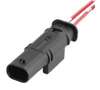 Bobina De Encendido Automotriz Compatible Con VW 1 Juego 2 Pines Encendido Coche Bobina Inyector Combustible Conector Arnés Cables 0-2112986-1 1-1718643-1(Male,20 sets)