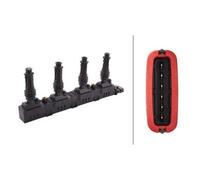 Bobina de encendido incl. conector bujías 5DA 358 000-201 HELLA para OPEL AGILA