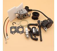 Bobina de encendido para carburador colector de admisión Filtro de aire Kit de manguera de combustible para STIHL MS180 MS170 018 017 motosierra partes Walbro Carb