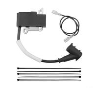 Bobina de encendido para cortador de cepillo FS94 HL94, cortasetos, ajuste de precisión, 4149 400 1301, construcción de metal, fácil instalación, incluye espiga de chispa y cinco bridas de cables