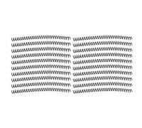 Bobina de encuadernación en espiral, 13 mm de diámetro, 30 orificios, 20 piezas, peine transparente para columna vertebral de gran capacidad para oficina, aula, biblioteca, uso (Negra)