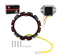 Bobina de estator del alternador de 2 pines con regulador para motores Briggs & Stratton de 10 a 16 amperios 592830, sustituye a OEM 592830, 696458, 691064, 393295 845907 394890 797375