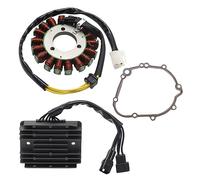 Bobina De Estator Magneto Moto + Rectificador Regulador Voltaje + Cubierta Motor Embrague Gask para Suzuki GSXR600 3140101H10 3140101H11 rectificador