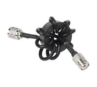 Bobina de estrangulador de onda corta 1.8-30MHz HF Radio, 1:1 Tipo actual Balun con M macho a M conector hembra, EM-25 200W y EM-43 1000W Anillo magnético antiinterferencia (EM-25)