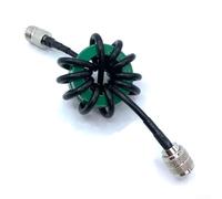 Bobina de estrangulador de onda corta de 200 W 1 830 MHz para pruebas de radio de alta frecuencia y RF que suprime la corriente de modo común y con conector M macho a M hembra (azul)