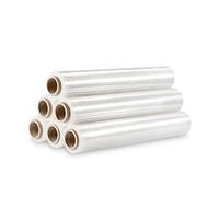 Bobina De Film Transparente Para Embalar En Caja De 6 Rollos 2 Kilogramos, 23my, 123 mt