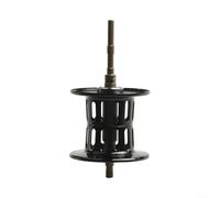 Bobina de fundición larga para Abu Garcia Bmax3 Pmax3 B3 P3 S3 Smax3 Orra2sx Omax3 Purmax3 Revo4, capacidad de línea de 170 m, metal (acero inoxidable negro)