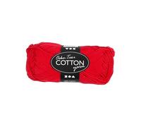 Bobina de hilo de algodón - 50 g - Rojo Vivo - 100% algodón