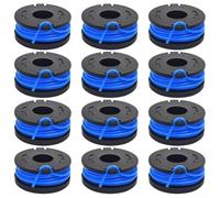Bobina de hilo de nailon de 10 pies de repuesto para recortadora inalámbrica Bauer 19115C-B de 20 V, compatible con cortacésped GREENWORKS (12 piezas)