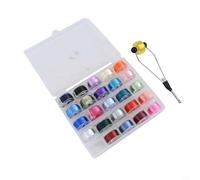 Bobina de hilo de poliéster 200D para atar moscas y atar el cuerpo, 25 rollos por caja, compatible con soportes de bobina estándar con agarre para el pulgar