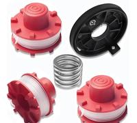 Bobina de hilo de repuesto de 2 piezas, 1 tapa de bobina de repuesto, 1 muelle de cabezal de recortador compatible con Einhell GE-CT 36/30Li E, accesorios para cortacésped, sustituye a Einhell 3405096