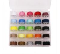Bobina de hilo preenrollado de plástico, tamaño A SA156, 36 unidades, colores 60S/2, 90 W, bobinas de bordado de algodón suave al tacto para máquina de coser