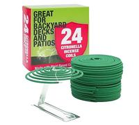 Bobina de Incienso de citronela, Cada Bobina Puede durar de 5 a 7 Horas, Adecuada para Acampar al Aire Libre, Patio, Senderismo, etc. (1 Paquete Contiene 24 bobinas y 2 Soportes de Bobina)