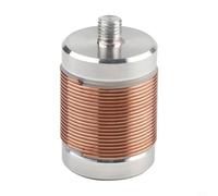 Bobina de inducción M10 de 40 metros diseñada para antena de onda corta Pac-12 JPC-7, construcción de plata y cobre, potencia nominal de 150 W, dimensiones de 6,5 x 4 cm