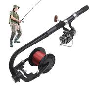 Bobina de línea de carrete - Herramienta de bobinado de carrete de fundición de 360 g, 48 x 12 x 6,5 cm, sistema organizador de línea de pesca, mecanismo de alineación de rotación suave, estructura de