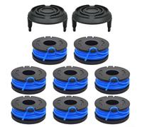 Bobina de nailon para recortadora de 10 pies con cubierta para puerto para Freight Bauer 19115C-B 20 V, piezas de repuesto de línea de 0.08 pulgadas para Greenworks Eater, para herramientas de jardín