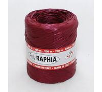 Bobina de rafia sintética de polirafia color burdeos R81, altura 15 mm, longitud 200 metros