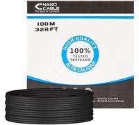 Bobina de Red NanoCable RJ45 UTP CAT.5E AWG24 Exterior 100 M Negro