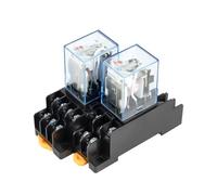Bobina de relé 5A MY2NJ MY4NJ General DPDT Micro Mini Interruptor de relé electromagnético con base de zócalo LED CA 110V 220V CC 12V 24V(AC 220V)