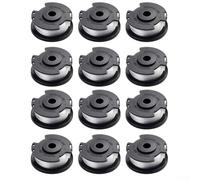 Bobina de repuesto, paquete de 3 hilos de nailon de 5 m y 1,6 mm, repuesto de cortador de césped para recortadoras GE-CT 18/28 Li y 18/28 Li TC, mantenimiento eficiente del jardín (12 piezas)