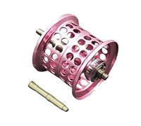 Bobina de repuesto para DAIWA 26 y para carretes de cebo AIRD80 con construcción de metal y alineación optimizada de la barra de carrete (acero inoxidable rosa)