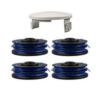 Bobina de repuesto para recortadora RAC123, compatible con Ryobi RLT5027, RLT4027, RLT4125, RLT6030, RLT5127, RLT6130-5132002670, carrete de repuesto para recortadora de 1,5 mm con cubierta RAC122 (4