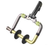 Bobina de soporte de línea líder y tippet con fijación de clip para chaleco, incluye ranura de corte automático y manga brillante (amarillo)
