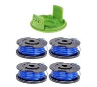 Bobina de un solo cable para cortadoras de césped, 1 línea de 65 mm para Greenworks 24 V, reemplazo eficiente de alimentación automática, incluye 4 carretes (4+1)