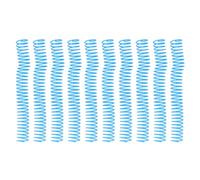 Bobina de unión en espiral gran capacidad 31 mm diámetro interno de plástico spine pein 10pcs establecido para la biblioteca de aula de oficina (Azul)