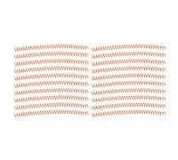 Bobina de unión espiral plástico duradero gran capacidad lámina de lámina peine 20pcs para biblioteca de aula de oficina (Naranja)