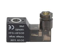 Bobina de válvula solenoide 4V110 para sistemas neumáticos eléctricos, Dc12V/Dc24V/Ac36V/Ac110V/Ac220V, construcción de plástico y cobre, negro, 1 paquete