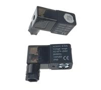 Bobina de válvula solenoide aire neumática, color negro, DC12V, DC24V, AC36V, AC110V, AC220V, AC380V(48v)
