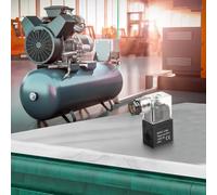 Bobina de válvula solenoide para compresores de aire 4V210-08 3V110-06 4V220 4V230, DC24V 12V AC220V 110V 380V, carcasa de aluminio, negro/transparente ([DC24V]para)