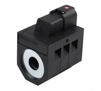 Bobina de válvula solenoide Xkbl00004 compatible con Hyundai R150 R220 R215 R225-5 y R225-7 piezas de excavadora para sistema de bloqueo de seguridad piloto 12v 24v carcasa de metal (12V)
